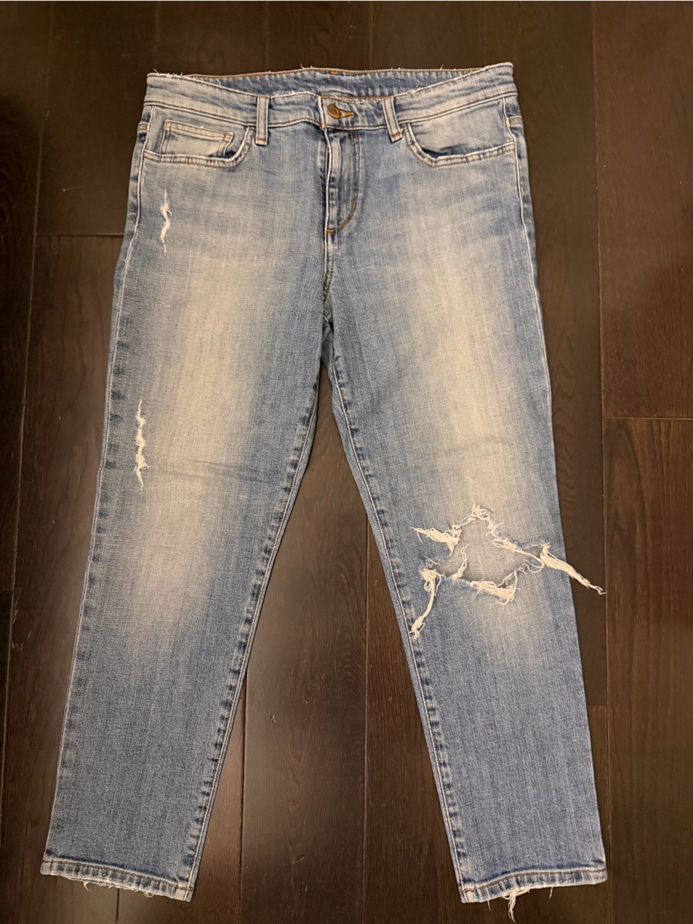 Joe's Jeans Light Blue Womens Distressed Skinny Jeans